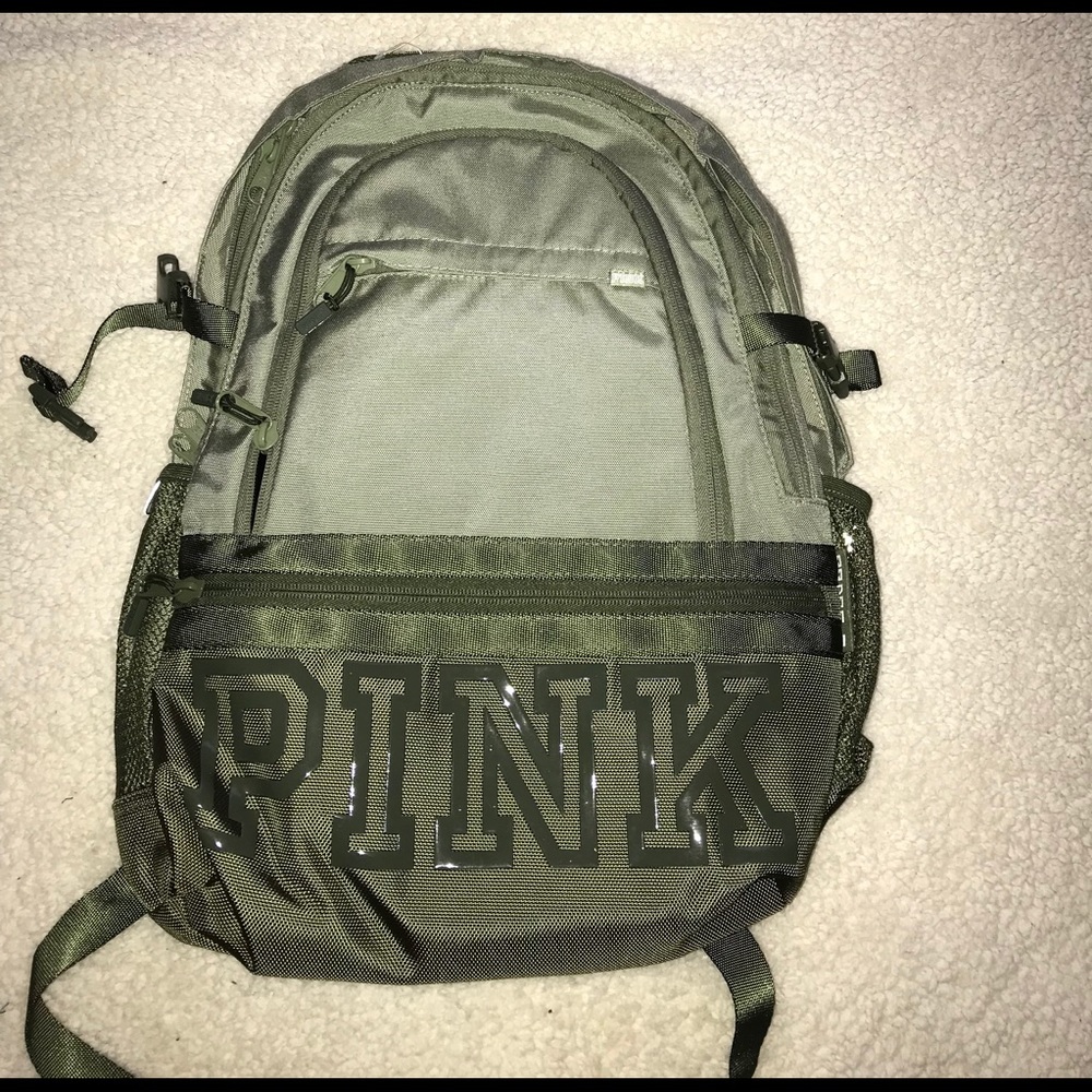 NWT PINK Olive Green Backpack